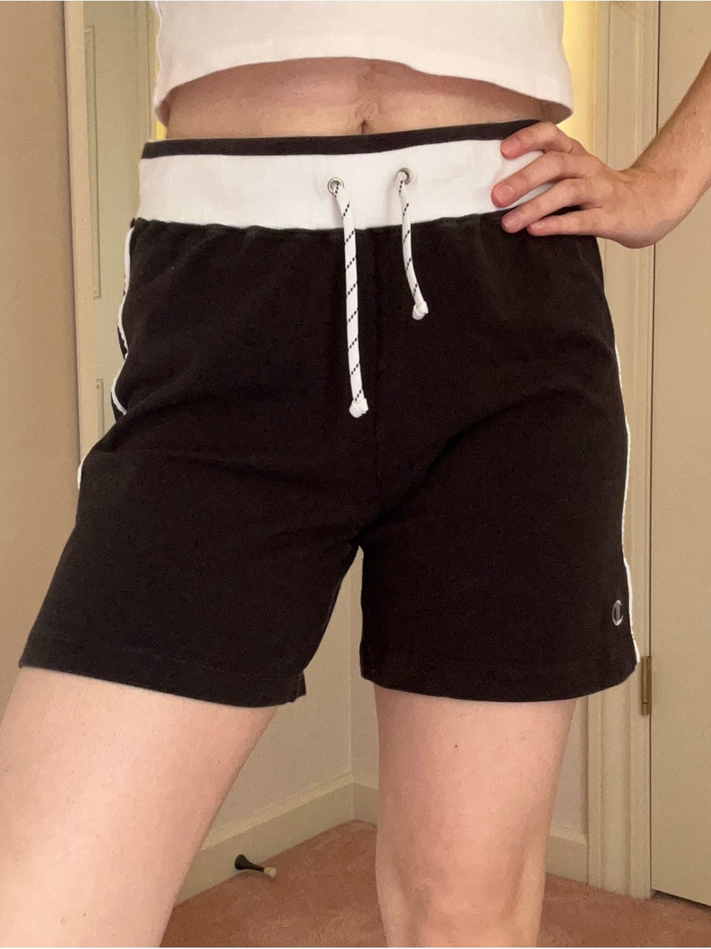 Y2K Champion Black And White Shorts